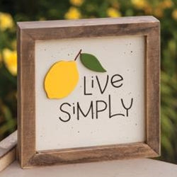 Live Simply Lemon Frame