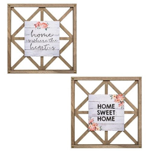 Where the Heart Is Lattice Sign 2 Asstd.