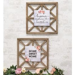 Where the Heart Is Lattice Sign 2 Asstd.