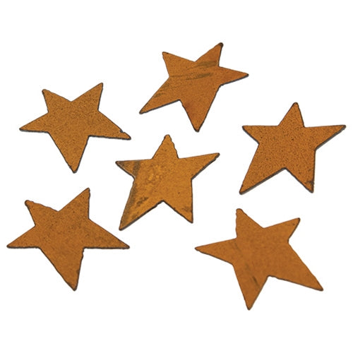 6/Pkg Rusty Tin Stars 1"
