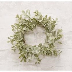Flocked Laurel Candle Ring 3.5"