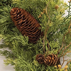 Soft Touch Cedar & Pine Cone Wreath - 24"