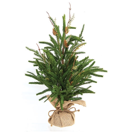 Soft Touch Austrian Pine Tree in Burlap Base - 19"H