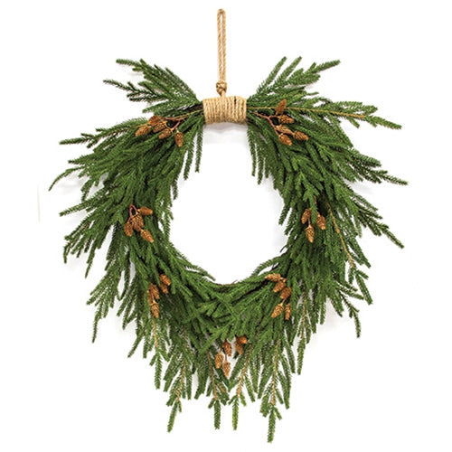 Soft Touch Austrian Pine Hanging Wreath - 24"