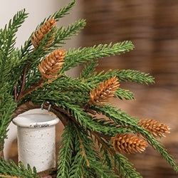 Soft Touch Austrian Pine Candle Ring - 2.5"