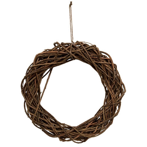 Twisted Willow Wreath w/Jute Hanger 8"