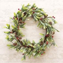Merry Mistletoe Wreath 20"