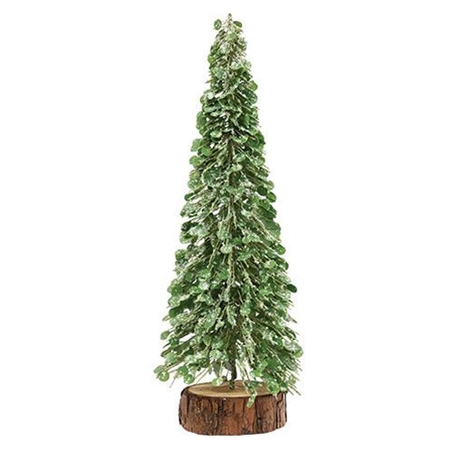 Icy Boxwood Brush Tree 12"