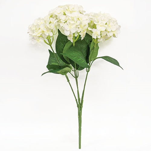 White Hydrangea Bush - 17"H
