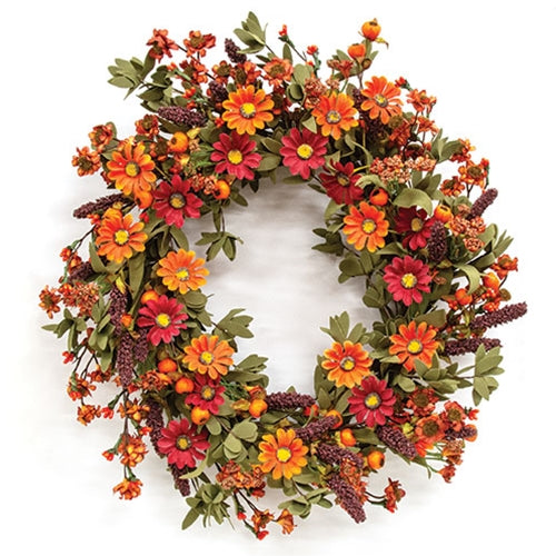 Harvest Blooms & Berries Wreath - 20"