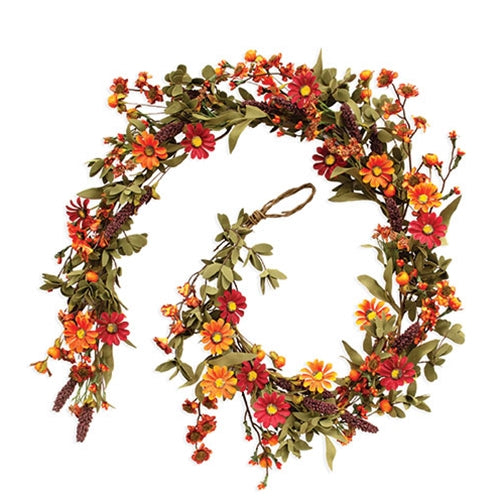 Harvest Blooms & Berries Garland - 5 Ft.