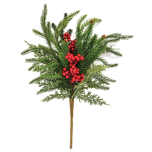 Soft Touch Mixed Pine and Berries Bush - 15"