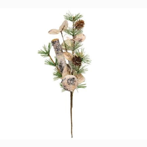 *Pine w/Bark and Leaf Pick