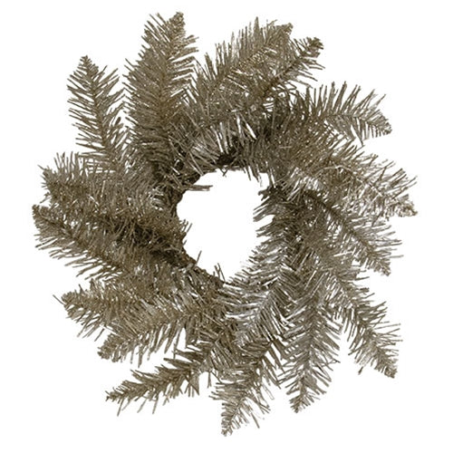 Glistening Platinum Pine Candle Ring - 3.5"