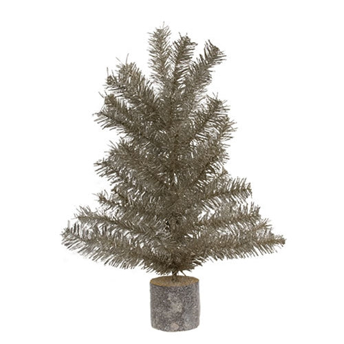 Glistening Platinum Pine Tree - 19"