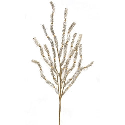 Platinum Bristle Pine & Golden Ball Spray - 35.5"