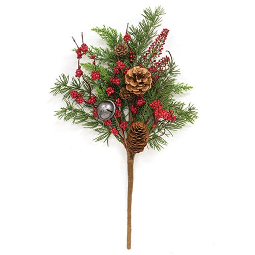 Joyful Mixed Pine & Pepperberry Spray - 18"