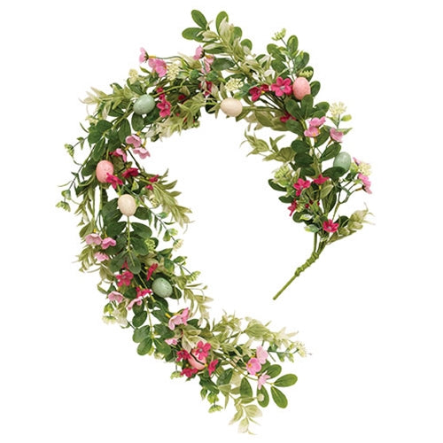 New Growth Blooms & Eggs Garland - 4 Ft