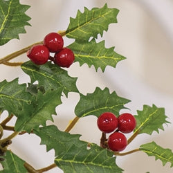 Merry Little Holly & Berries Candle Ring - 2.5"