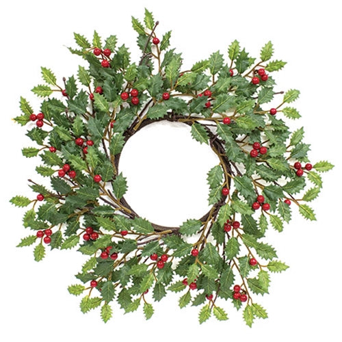 Merry Little Holly & Berries Wreath - 18"