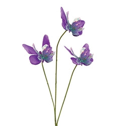 Purple Butterfly Trio Spray - 24"