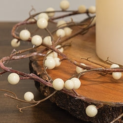 Rustic Cream Berries String Garland - 6 Ft.
