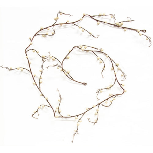 Rustic Cream Berries String Garland - 6 Ft.