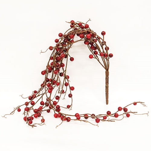 Burgundy Berries Hanging Vine - 30"