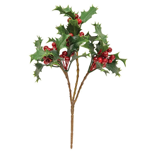 Nostalgic Holly & Berries Pick - 9"