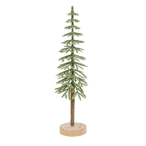 Sugar Plum Frosted Pine Tree - 7"H