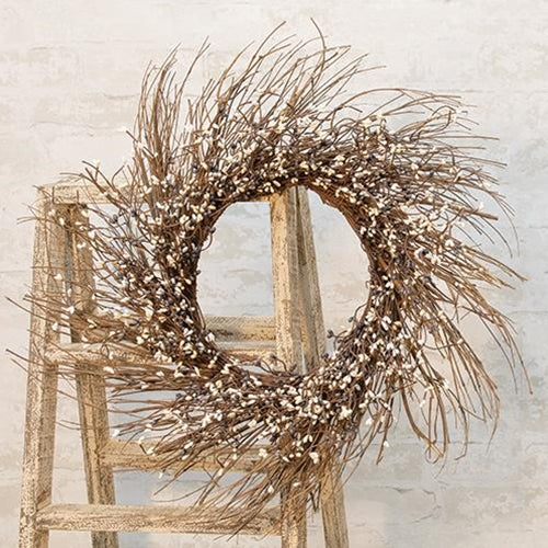 Farmhouse Mix Pip Twig Wreath 22"