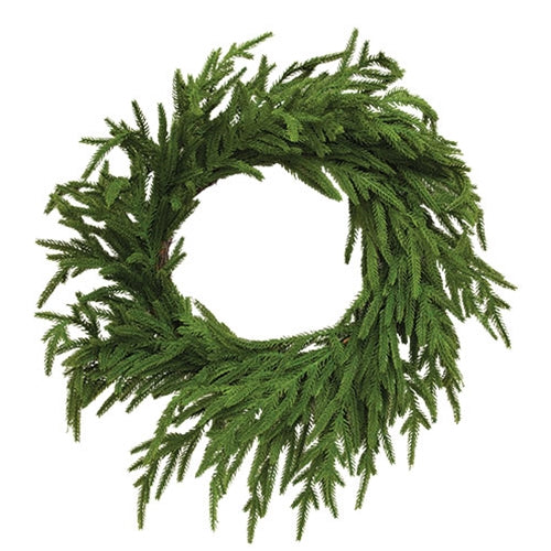 Soft Touch Evergreen Norfolk Pine Wreath - 24"