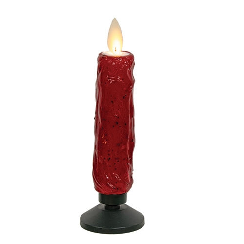 Led Dual Base Taper Ruby Red