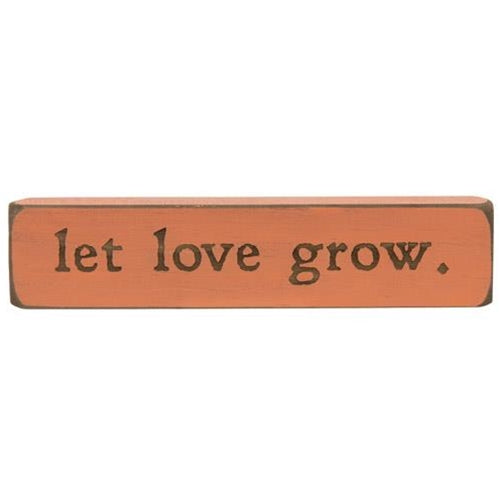 Let Love Grow Laser Cut Block 8"