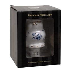 Porcelain Floral Cat Nightlight