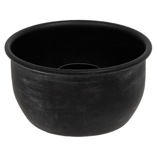 Old Black Metal Taper Bowl
