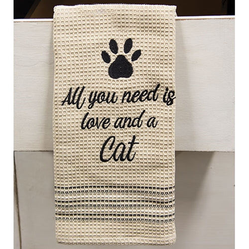 Love & Cat Dish Towel