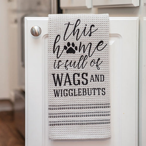This Home Is Full of Wags and Wigglebutts Dish Towel