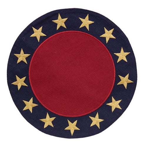 Americana Star Round Mat - 13"