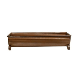 3/Set - Rusty Metal Trough Planters