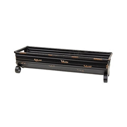3/Set - Distressed Antique Black Metal Trough Planters
