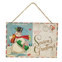 Vintage Christmas Postcard Ornament - 3 Asstd.