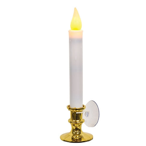 Soft Glow Flicker Suction Cup Timer Candle Lamp - 9"H