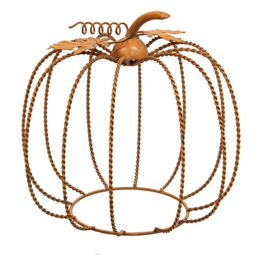 Orange Twisted Metal Pumpkin - 9.5"x9"