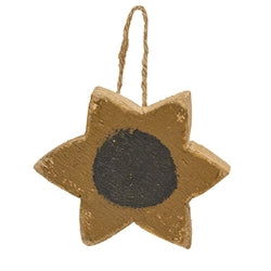 Rustic Wood Pumpkin Sunflower or Crow Ornament - 3 Asstd.