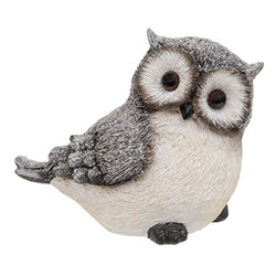 Winter Frosted Resin Owl Sitter - 2 Asstd.