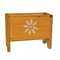 Rustic Wood Deco Daisy Planter Bin - 4 Asstd.