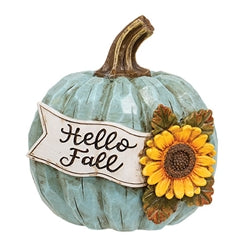 Resin Harvest Words & Sunflowers Pumpkin - 3 Asstd.