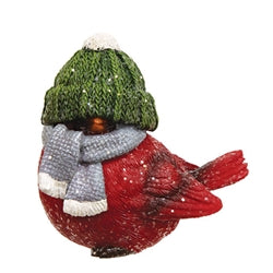 Resin Winter Hat Cardinal - 2.75"H - 4 Asstd.