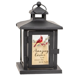 Flickering Inspirational Winter Cardinal Lantern - 8"H - 2 Asstd.